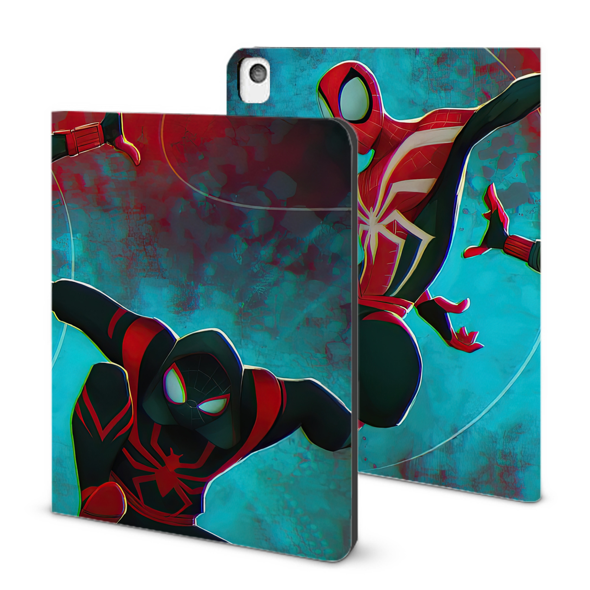 （画像用） Spider Man スパイダーマン IPadケース ペンホルダー付き ブックスタイルデザイン